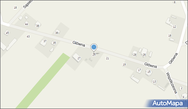 Kosewo, Główna, 25, mapa Kosewo