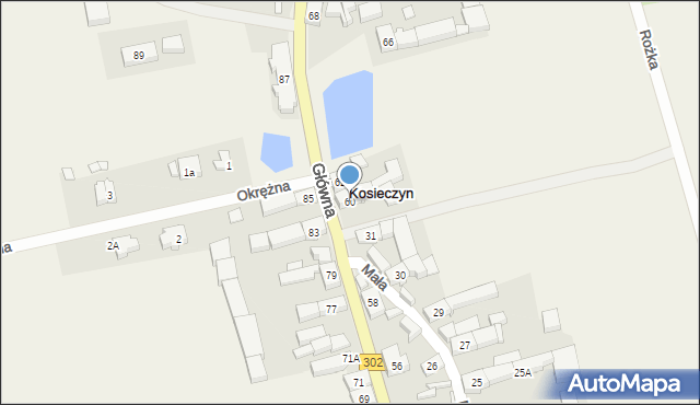 Kosieczyn, Główna, 60, mapa Kosieczyn