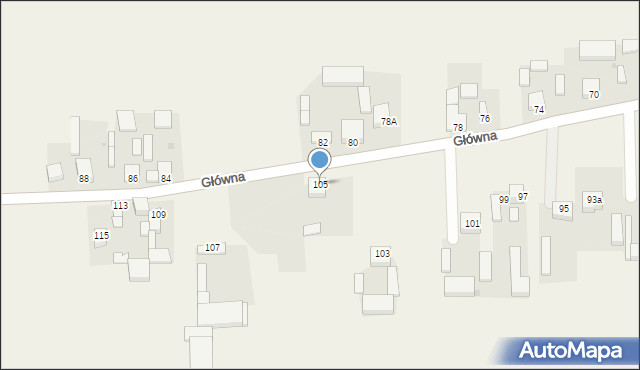 Kosów, Główna, 105, mapa Kosów