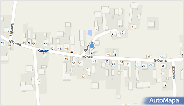 Kosów, Główna, 42, mapa Kosów