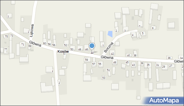 Kosów, Główna, 44, mapa Kosów