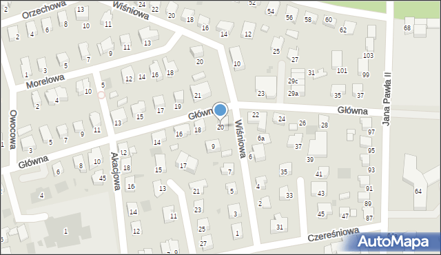 Kostrzyn nad Odrą, Główna, 20, mapa Kostrzyn nad Odrą
