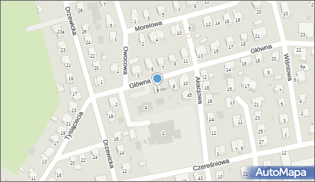 Kostrzyn nad Odrą, Główna, 6, mapa Kostrzyn nad Odrą