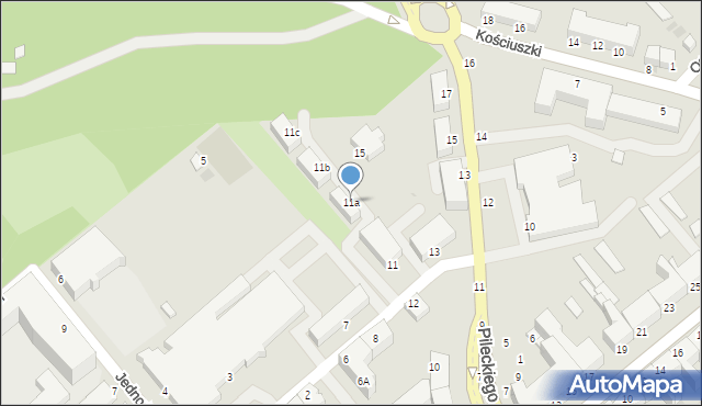 Koszalin, Głowackiego Bartosza, 11a, mapa Koszalina