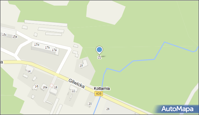 Kotlarnia, Gliwicka, 21, mapa Kotlarnia