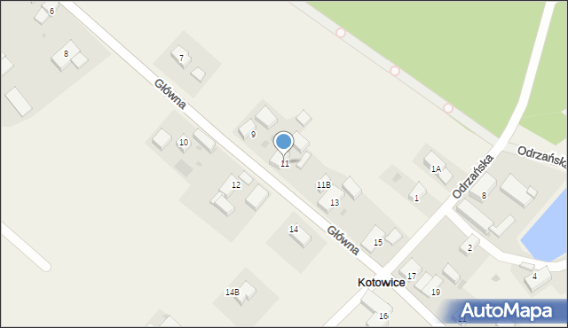 Kotowice, Główna, 11, mapa Kotowice