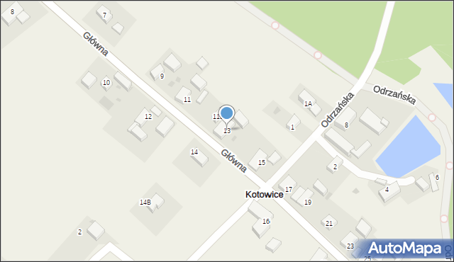 Kotowice, Główna, 13, mapa Kotowice