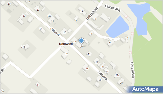 Kotowice, Główna, 19, mapa Kotowice