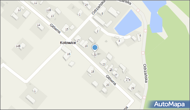 Kotowice, Główna, 21, mapa Kotowice