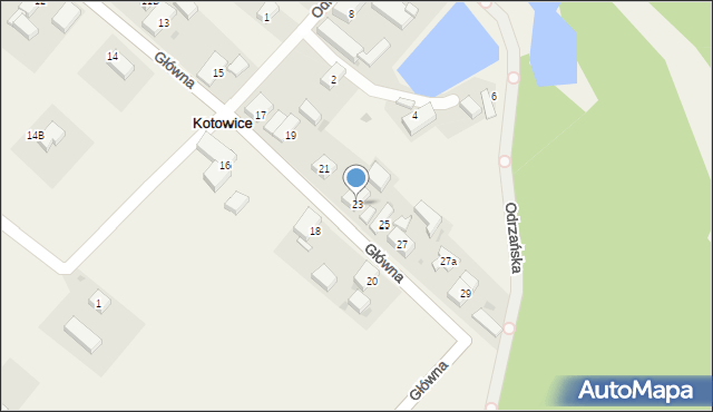 Kotowice, Główna, 23, mapa Kotowice