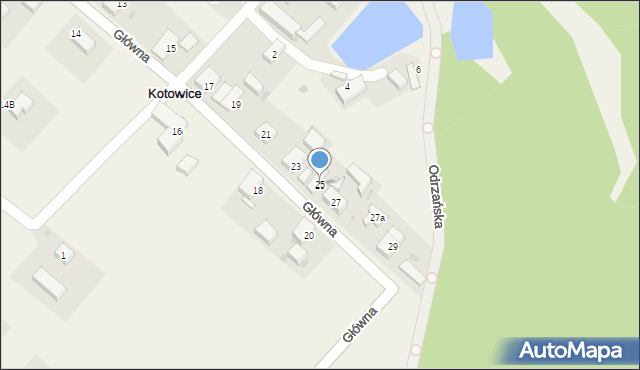 Kotowice, Główna, 25, mapa Kotowice