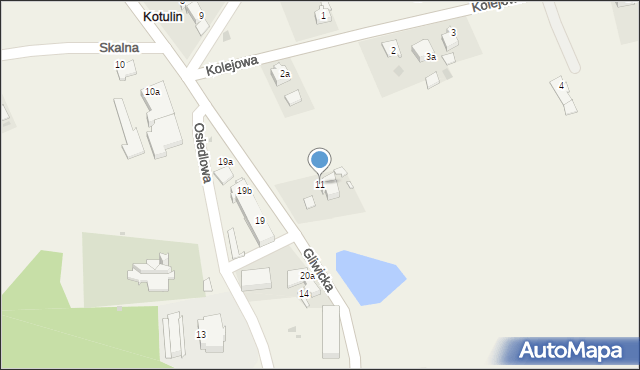 Kotulin, Gliwicka, 11, mapa Kotulin