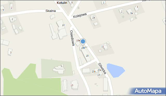 Kotulin, Gliwicka, 19b, mapa Kotulin