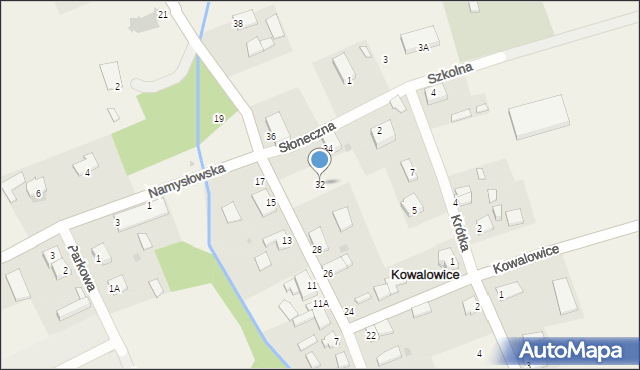 Kowalowice, Główna, 32, mapa Kowalowice