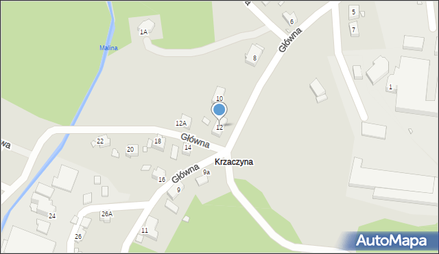 Kowary, Główna, 12, mapa Kowary