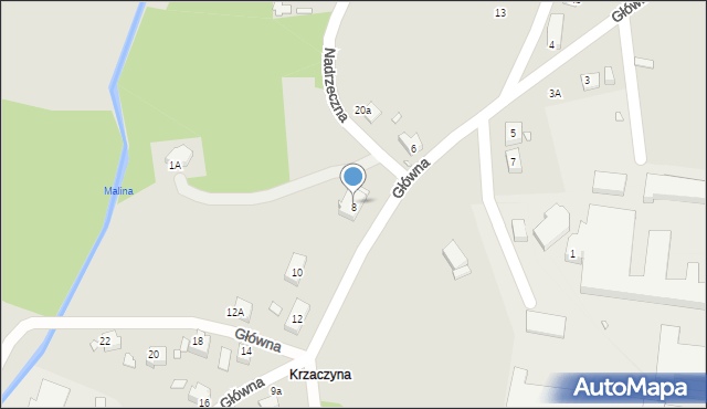 Kowary, Główna, 8, mapa Kowary