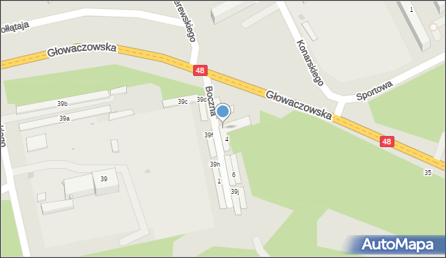 Kozienice, Głowaczowska, 39g, mapa Kozienice