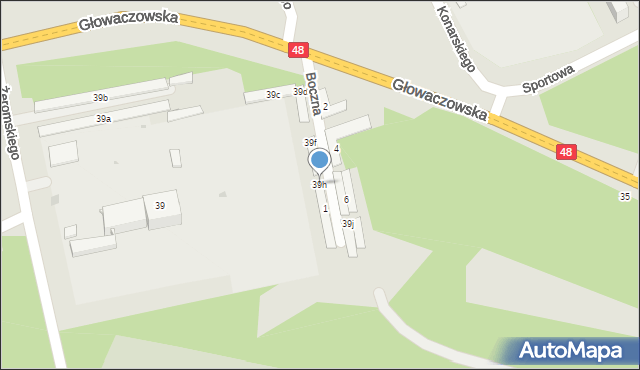 Kozienice, Głowaczowska, 39h, mapa Kozienice