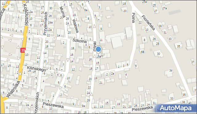 Koźmin Wielkopolski, Glinki, 13a, mapa Koźmin Wielkopolski