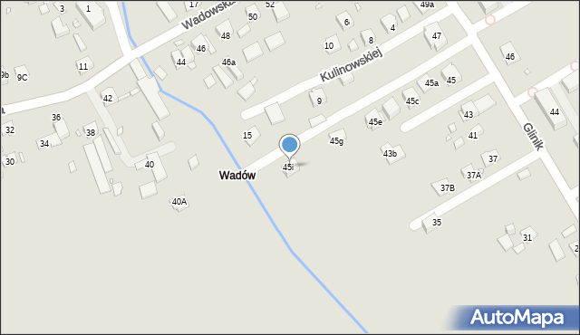Kraków, Glinik, 45i, mapa Krakowa