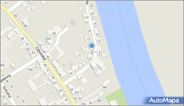 Krapkowice, Głęboka, 11, mapa Krapkowice