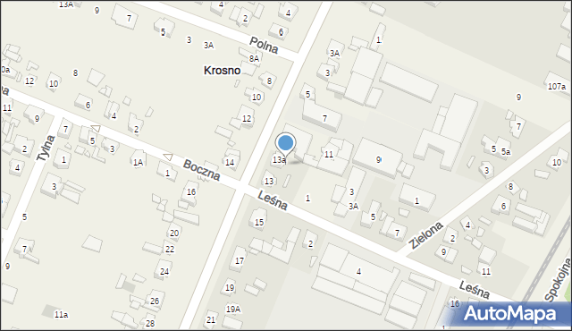 Krosno, Główna, 15A, mapa Krosna