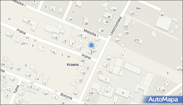 Krosno, Główna, 6, mapa Krosna