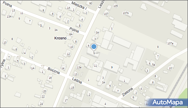 Krosno, Główna, 7, mapa Krosna