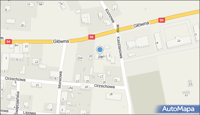 Kruszyn, Główna, 20B, mapa Kruszyn