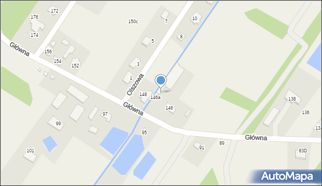 Krzaki Czaplinkowskie, Główna, 146b, mapa Krzaki Czaplinkowskie