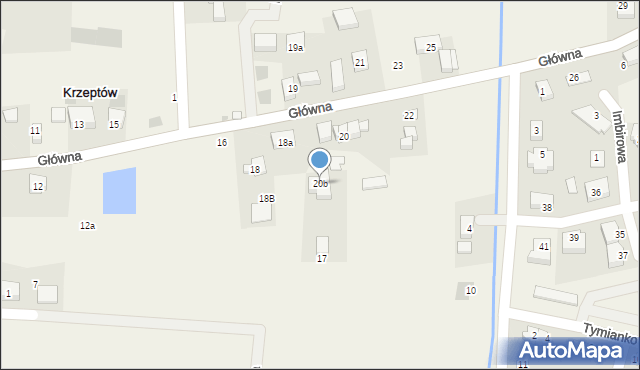 Krzeptów, Główna, 20b, mapa Krzeptów