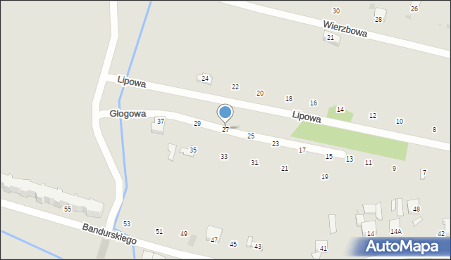 Krzeszowice, Głogowa, 27, mapa Krzeszowice