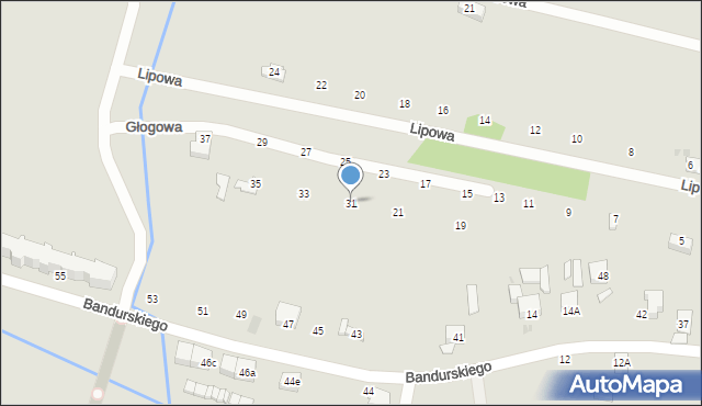 Krzeszowice, Głogowa, 31, mapa Krzeszowice