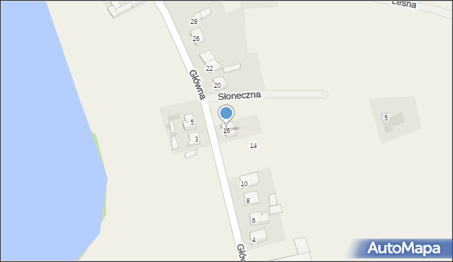 Krzycko Małe, Główna, 16, mapa Krzycko Małe