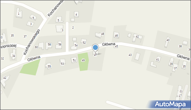 Krzyków, Główna, 47, mapa Krzyków