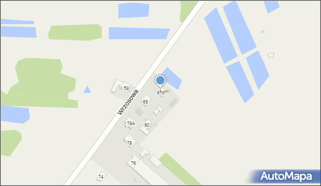 Krzymów, Główna, 67d, mapa Krzymów