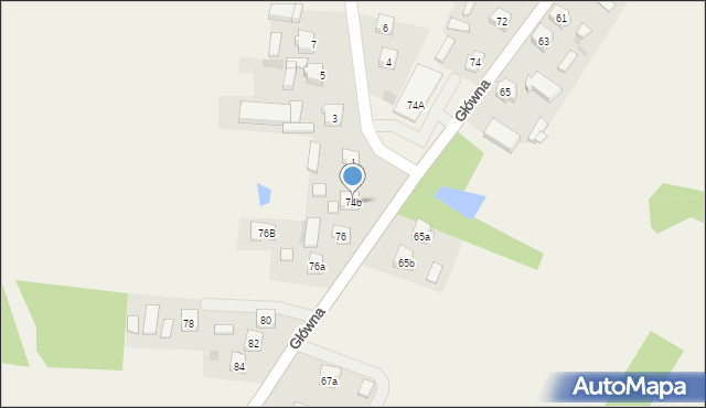 Krzymów, Główna, 74b, mapa Krzymów
