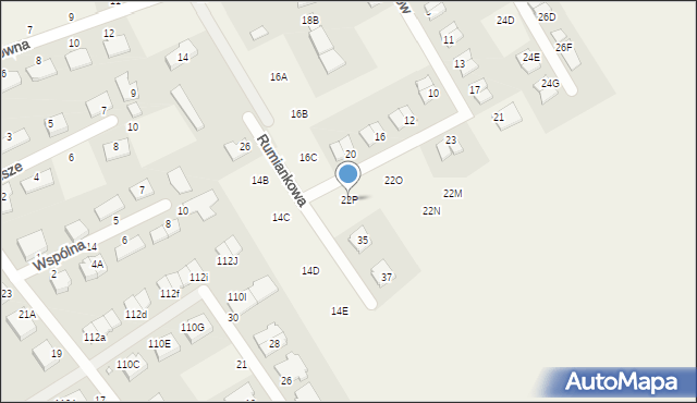 Krzyszkowo, Główna, 22P, mapa Krzyszkowo