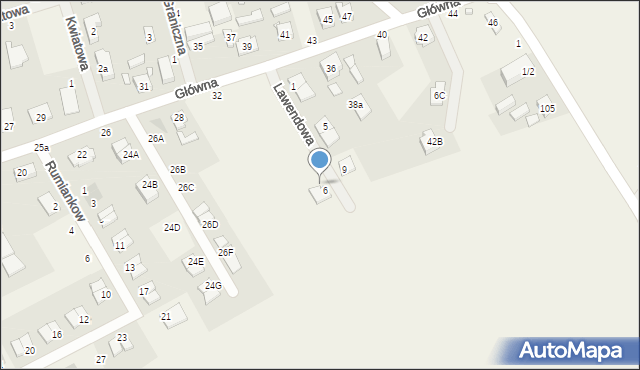 Krzyszkowo, Główna, 34b, mapa Krzyszkowo