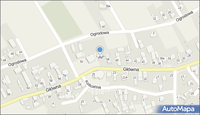 Krzyżanowice, Główna, 48a, mapa Krzyżanowice