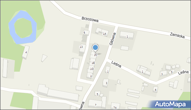 Krzyżowice, Główna, 1C, mapa Krzyżowice