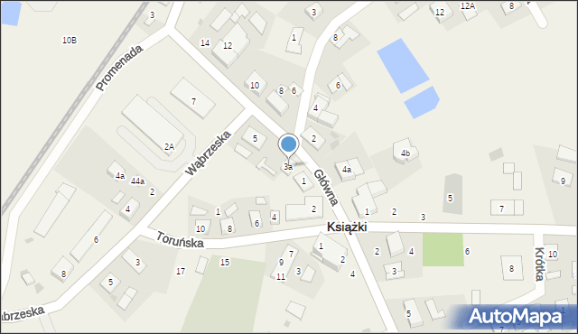 Książki, Główna, 3a, mapa Książki