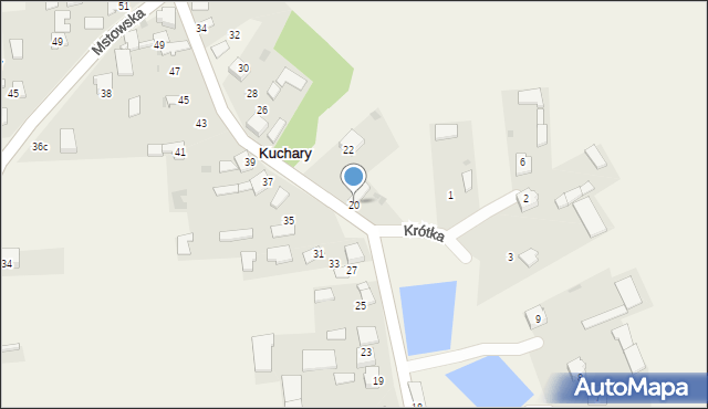 Kuchary, Główna, 20, mapa Kuchary