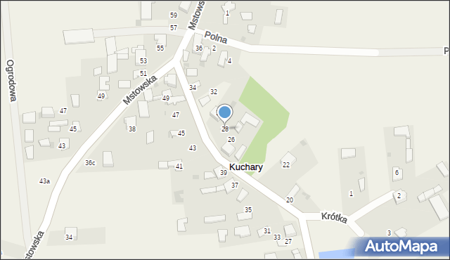 Kuchary, Główna, 28, mapa Kuchary