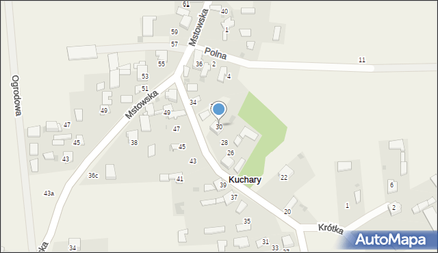 Kuchary, Główna, 30, mapa Kuchary