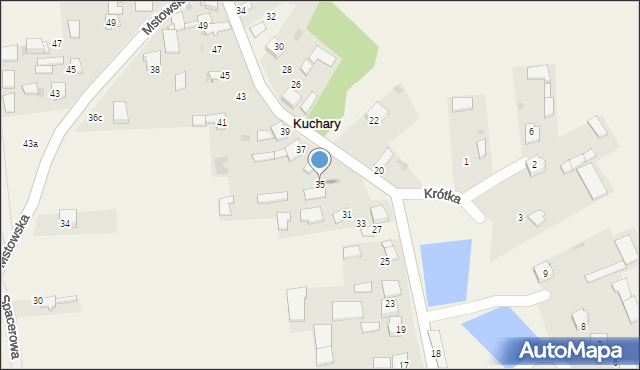 Kuchary, Główna, 35, mapa Kuchary