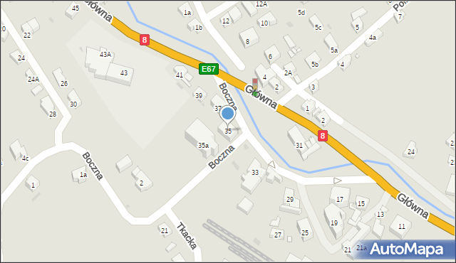 Kudowa-Zdrój, Główna, 35, mapa Kudowa-Zdrój