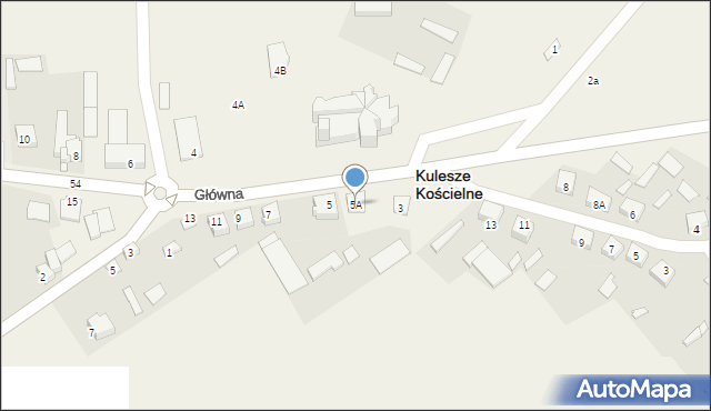 Kulesze Kościelne, Główna, 5A, mapa Kulesze Kościelne