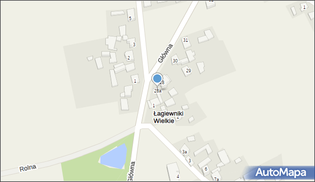 Łagiewniki Wielkie, Główna, 28a, mapa Łagiewniki Wielkie