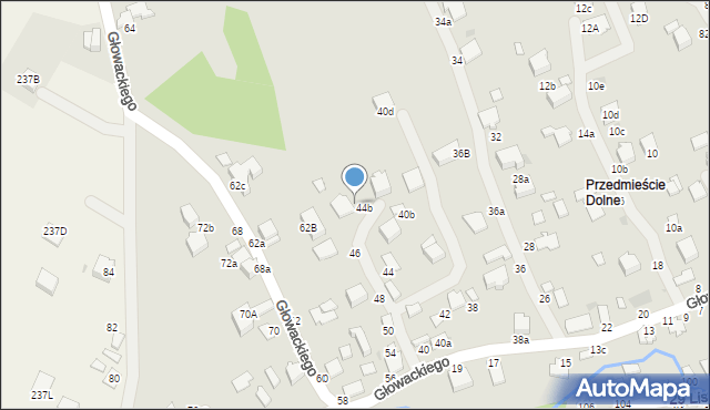 Łańcut, Głowackiego Bartosza, 46a, mapa Łańcut